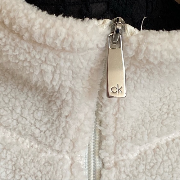 Calvin Klein Cream Off White Sherba Teddy Cape Jacket NWOT - Picture 7 of 14